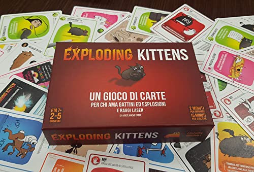 Exploding Kittens - Carte da Gioco, Gioco da tavolo e Party Game, 2-5 Giocatori, 7+ Anni, 15 min, Edizione in Italiano - Gadget - Immagine 7