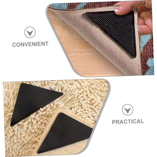 OSALADI 4 Peças Fixador De Carpete Ventosa Ganchos E Acessórios Adesivos Adesivo De Unha Tapete Anti