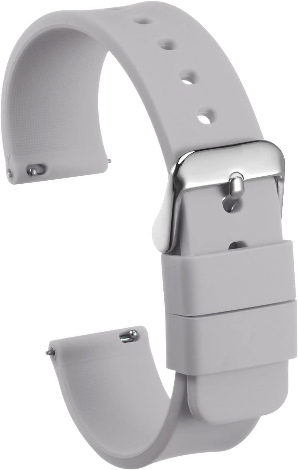 Silicone Watch Band Quick Release Soft Rubber Replacement Watch Strap with Stainless Steel Buckle for Men Women