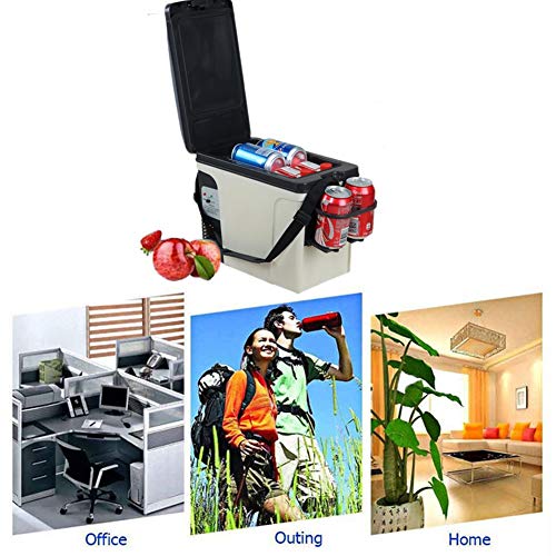SMETA 6L Mini Fridge AC/DC Compact Cooler and Warmer for Home and Travel-Great for Bedroom, Office, Car, Dorm-Skincare, Breast Milk, Foods Fridge