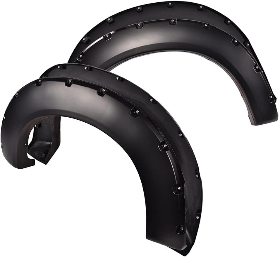 G-PLUS Fender Flares Smooth Riveted Style 4pcs Compatible with Ford F250 F350 Superduty 2011-2016 Styleside Models (Only 81.8" / 98.0" Long bed), NOT Fit Dually & Flareside Models