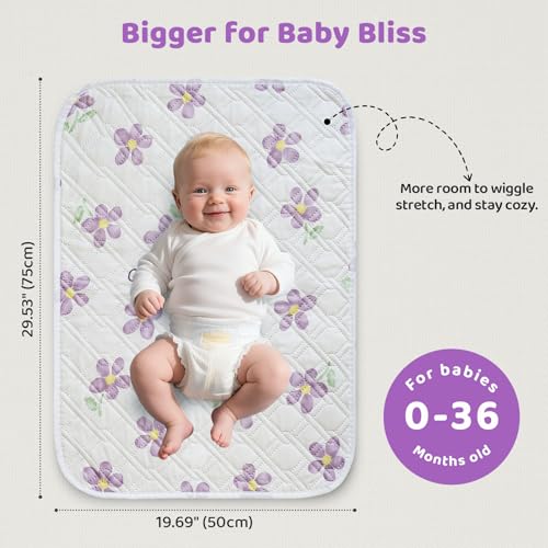 Diaper Changing Pads for Baby, Portable Change Mat, 3Layers Waterproof Change Pad Foldable Absorbent Mats for Women, Reusable Incontinence Underpads for Patient 20\'\'x27.5\'\' - Thumbnail 2