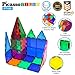 PicassoTiles 100 Piece Set 100pcs Magnet Building Tiles Clear Magnetic 3D Building Blocks Construction Playboards, Creativity Beyond Imagination, Inspirational, Recreational, Educational Conventional