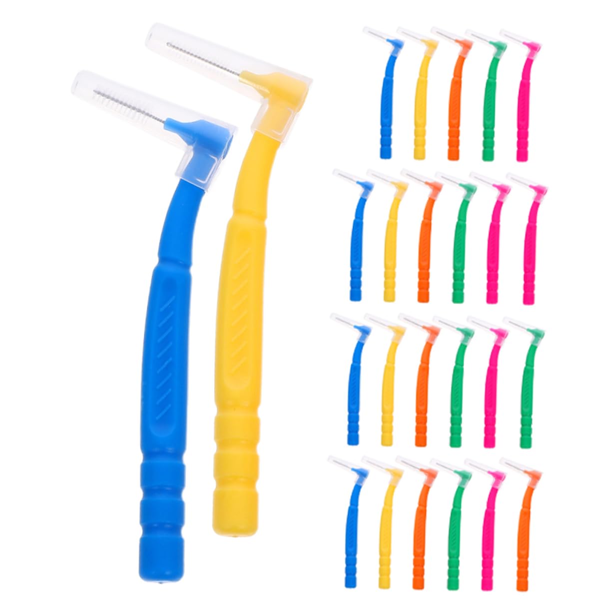 5 Set Spazzolino Interdentale Spazzola Per Il Detergente Portatile Pulisci Spazzolino Manuale Da Per La Pulizia Spazzola Per 30 Pezzi*5