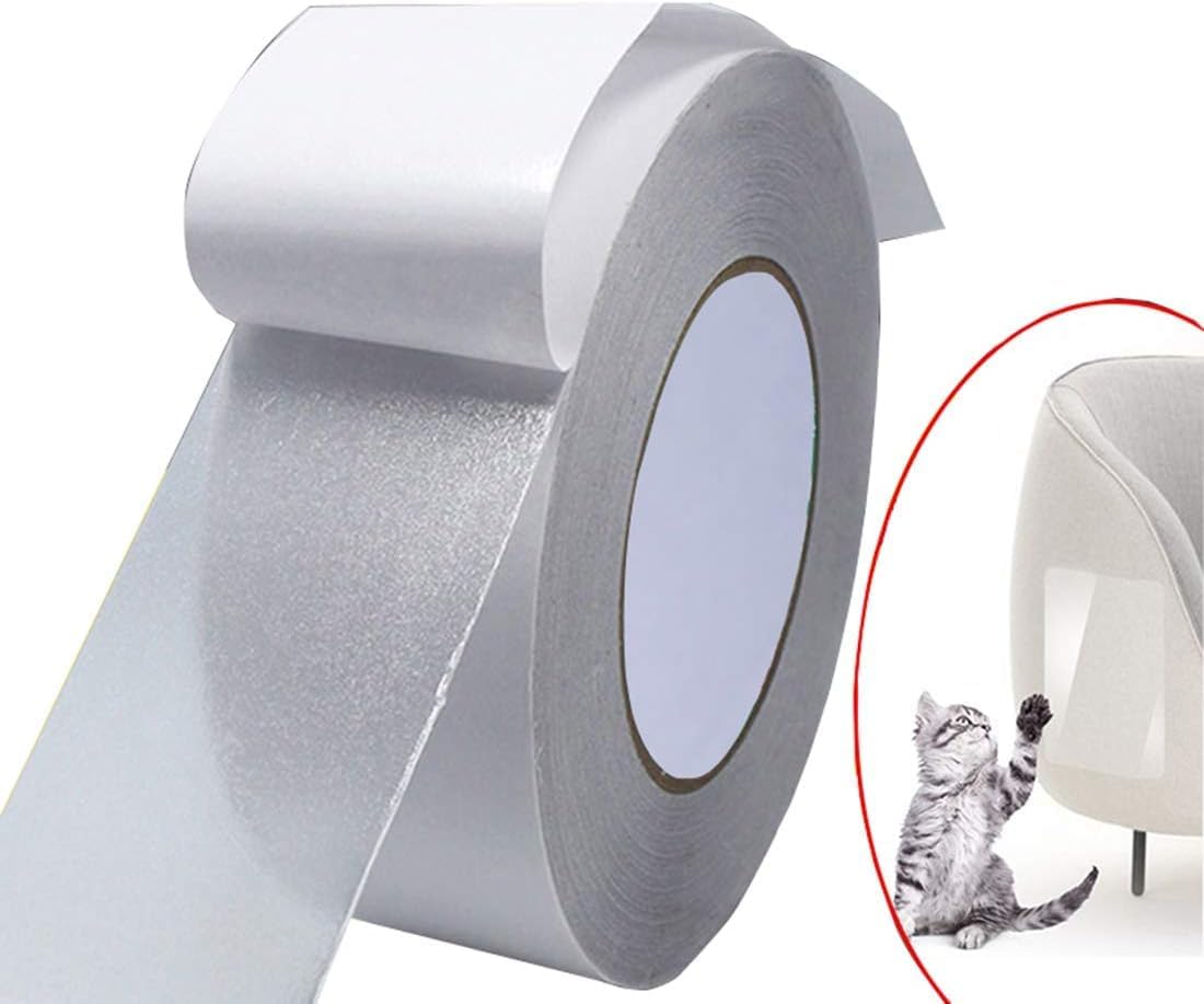 review Anti Scratch Cat Training Tape,Transparent Clear Double Sided Cat Scratch Deterrent Tape, Furniture Protection Tape Sofa and Door Frame Protection (2.5 inch x 15 Yards, 1 roll)