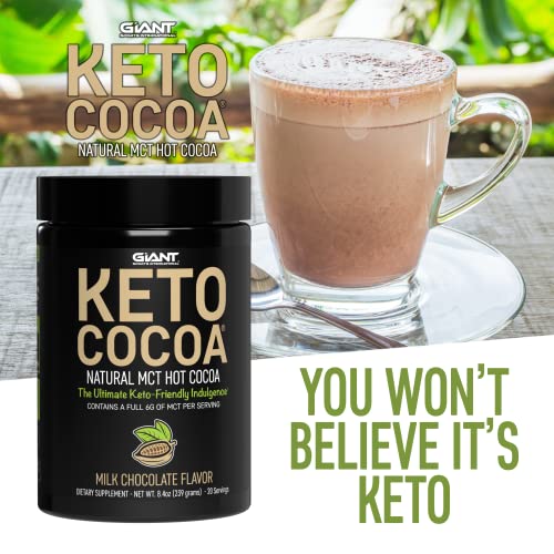 Keto Cocoa - Delicious Sugar Free Instant Hot Chocolate Mix with 6g of MCTs for The Ketogenic Diet and Low Carb Lifestyle | No Gluten | 20 Servings - Thumbnail 3