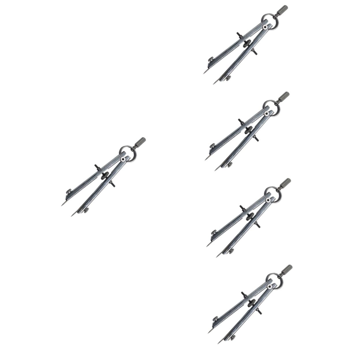 NUOBESTY 5 Pz Bussole Compasso Da Disegno Bussola Per La Matematica Strumenti Di Disegno Della Bussola Cancelleria Per Studenti Acciaio Inossidabile Alunno Il Di