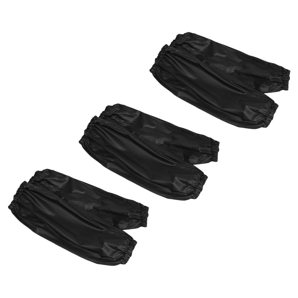 Toddmomy PVC Überärmel, 3 Paar, Schwarz Rot für Garten und Friseur