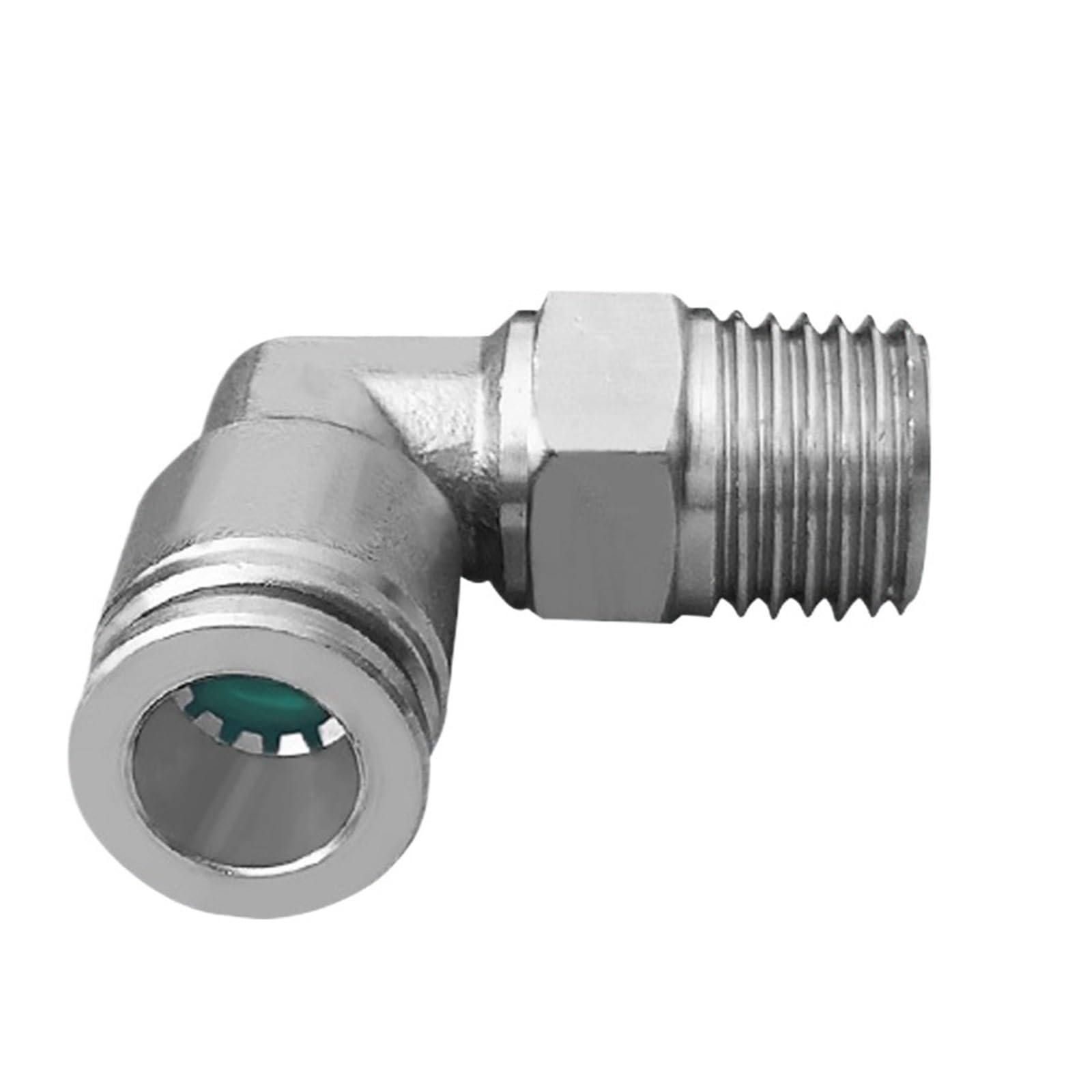 Racor neumático PL8-01 de acero inoxidable para conexión rápida de tubos de aire