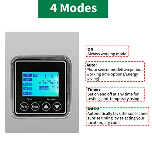 Solaroxy 300W Outdoor Low Voltage Landscape Lighting Transformer With Digital Timer And Photocell, Weatherproof Light Transformer For Garden Lights, Lawn Lights, Pathway Lights #TOP2