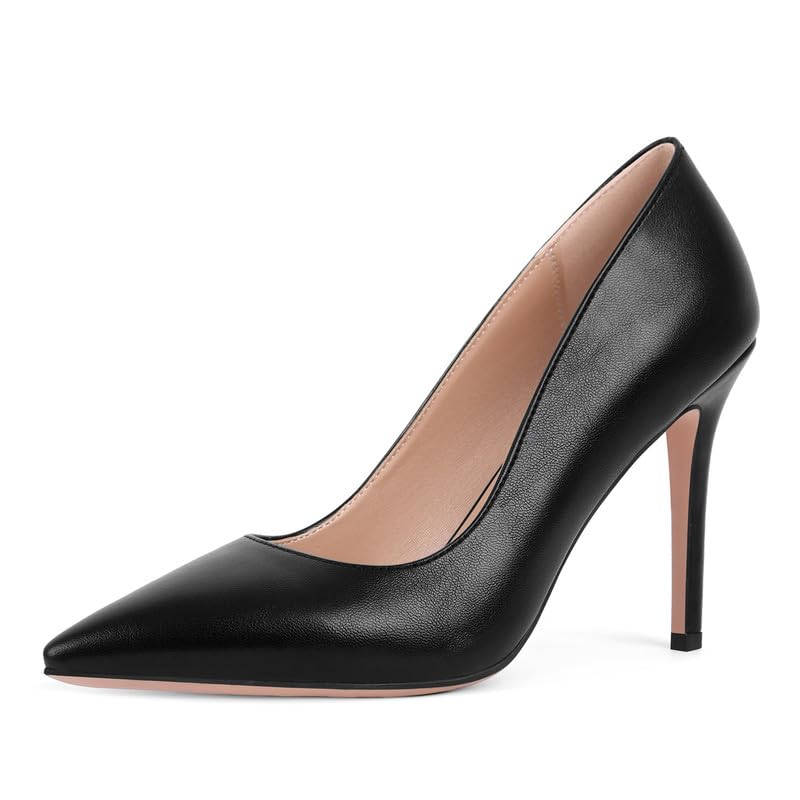 Image of Women's Stiletto High Heels Pumps for Women-4IN Pointed Toe Classic Pumps for Dress Party Wedding Evening Date Night Sexy Slip-On Shoes