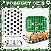 SiliFine Serving Trays 13 x 9 Inch Disposable Theme Party Decorations Paper Food Trays for Tailgate Events Sport Theme Birthdays Rugby Game Day Party(6 Pcs,Soccer)