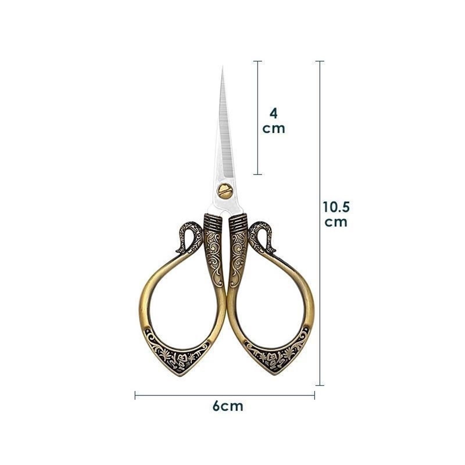 Tijeras para Manualidades, 4 Piezas, Tijeras Negras para Bricolaje, Herramientas de Corte de Hilo de Costura, Costura de Tela