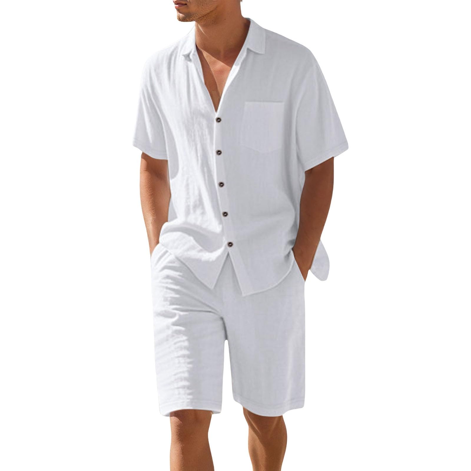 Ensemble homme été costume décontracté lavable en machine - 8