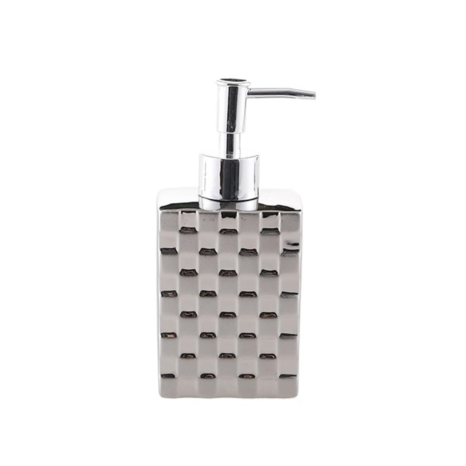 Cyairong-22 One Color Soap Dispenser Electroplated Silver Ceramics Soap Dispenser For Kitchen And Bathroom, Refillable Liquid Hand, Perfect For Counter Décor