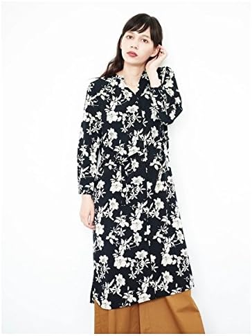 Amazon Co Jp イェッカヴェッカ Yecca Vecca 花柄シャツワンピース 112ブラック F 服 ファッション小物