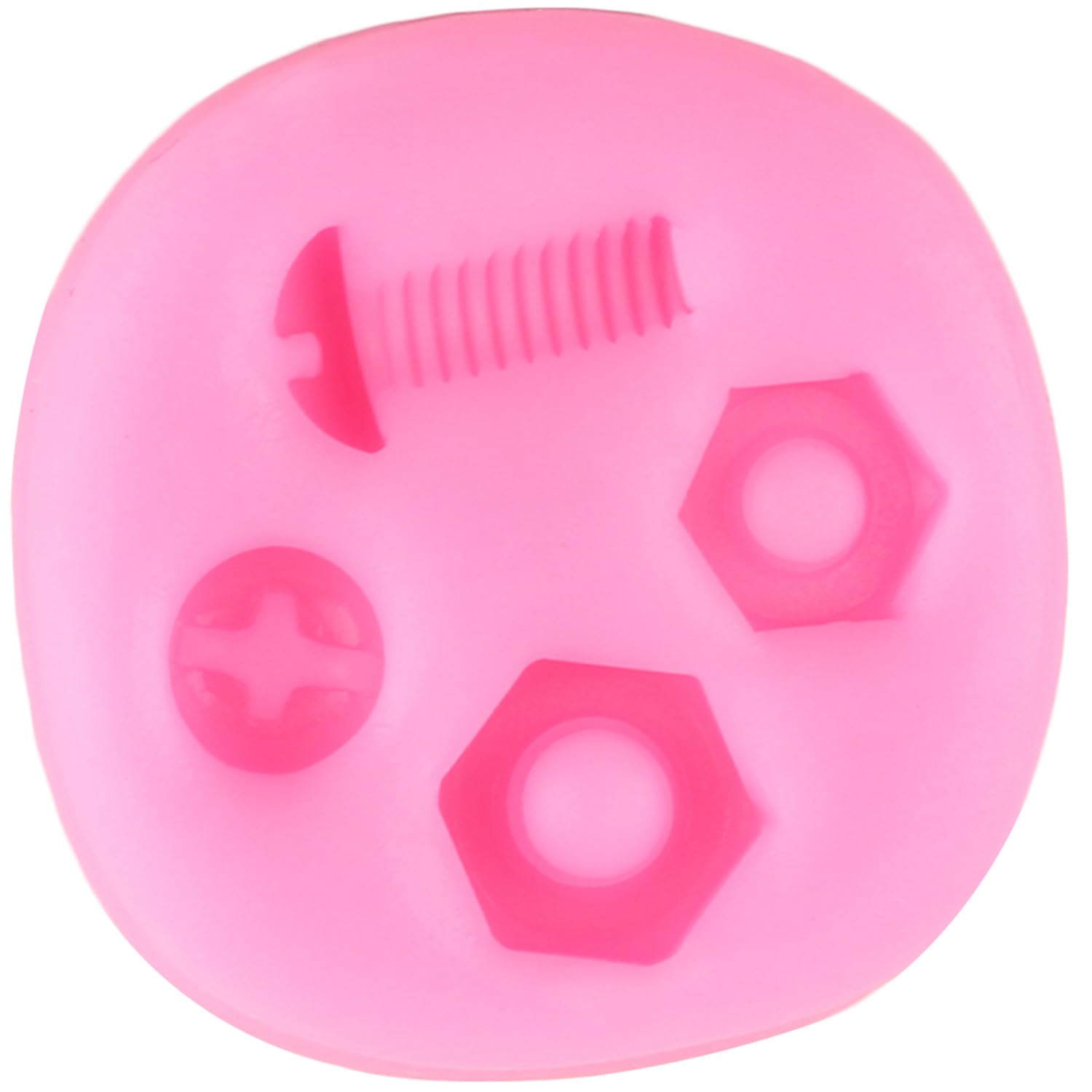Herramientas de mano Molde de silicona con tuerca de tornillo para fondant para decoración de pasteles, cupcakes, chocolate, caramelo, pasta de goma, arcilla polimérica