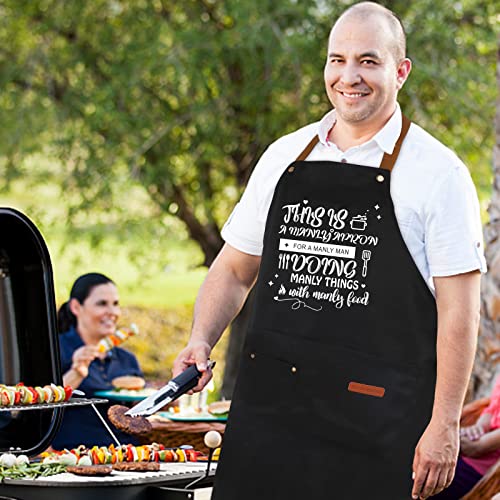 Funny Apron Cooking Gifts For Men, Apron With 2 Pockets Adjustable Neck Strap, Waterproof, Gifts For Dad, Husband, Friends, Birthday Gifts, Gag Gifts, Bbq Cooking Chef Apron, Father's Day Gift #TOP5