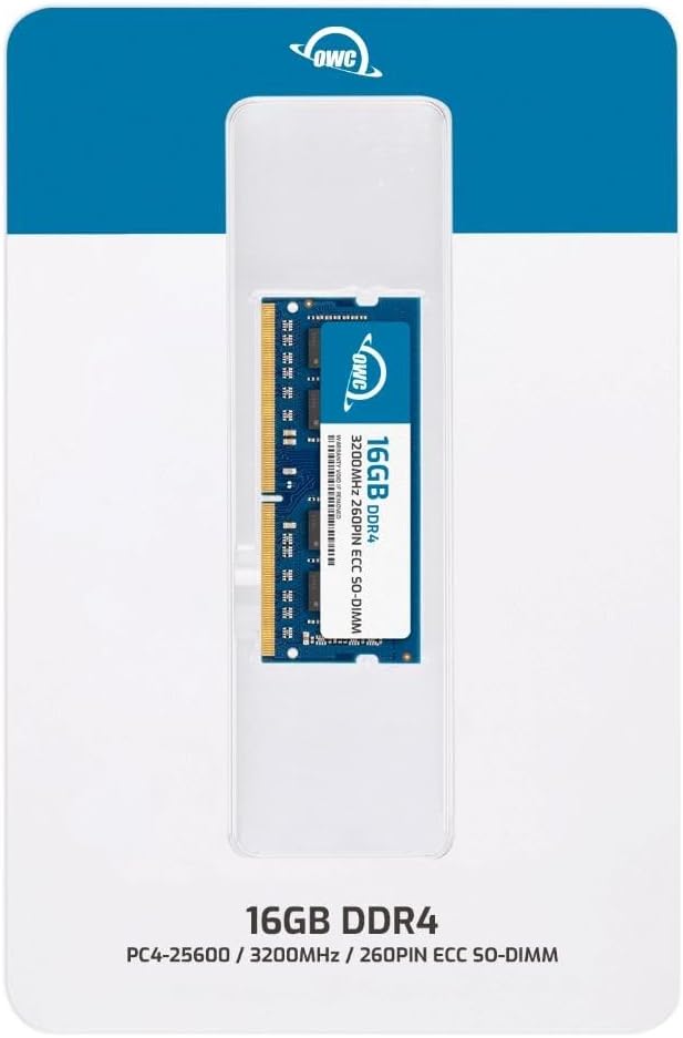 OWC 16GB DDR4 3200MHz PC4-25600 CL22 1RX8 ECC Unbuffered SODIMM 1.2V 260-pin
