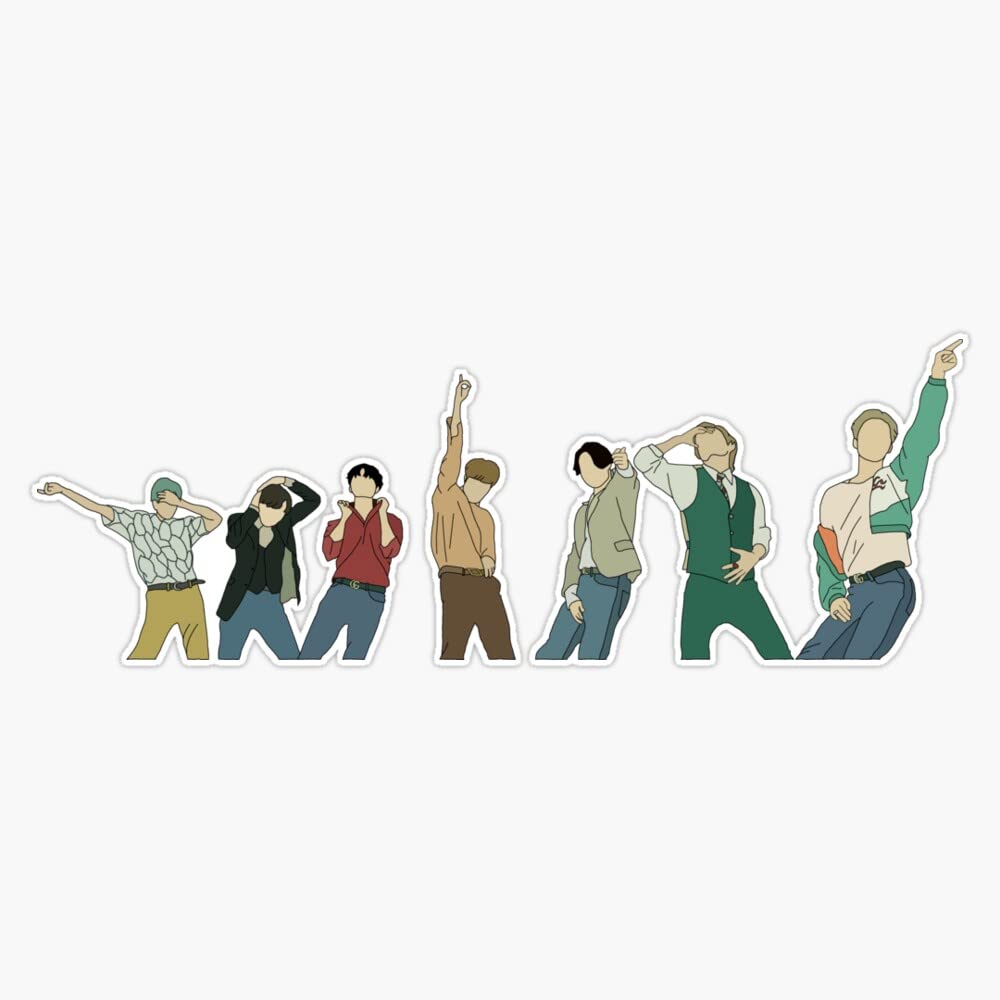 Bangtan Dynamite Teaser Song Sticker Bumper Sticker Vinyl Decal 5