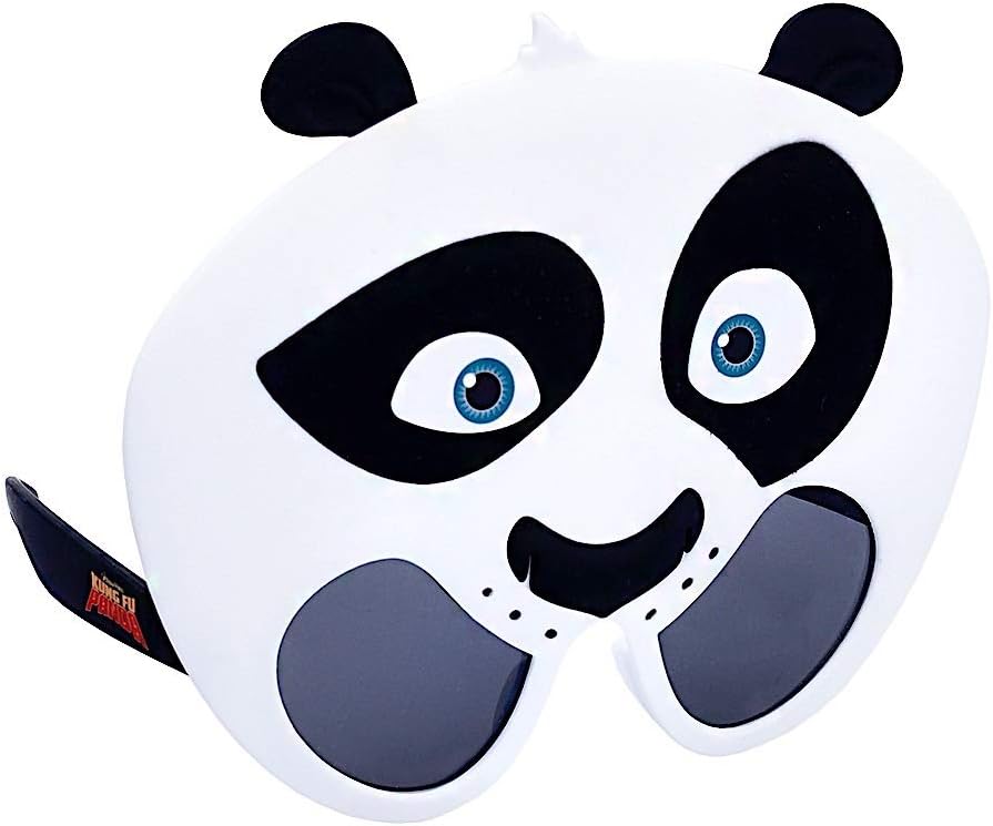 Sun-Staches Kung Fu Panda Official Po Sunglasses, Costume Party Favor Shades | UV400 | One Size Fits Most