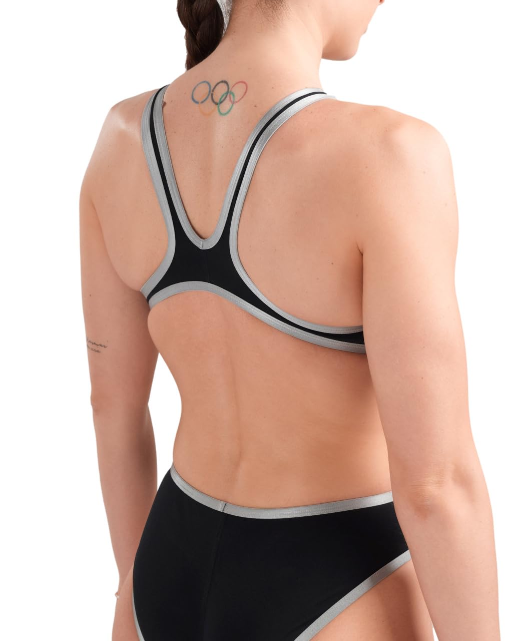 arena One Big Logo Maillot de Bain Une Pièce Femme, Séchage Rapide, Maillot de Bain Sportif en Tissu arena MaxLife Eco avec Résistance Maximale au Chlore et Protection UV UPF 50+