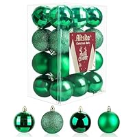 6 Stück Samtgrüne Christbaumkugeln - Bruchsicher, 7cm, Mit Samtiger Oberfläche Für Weihnachtsdeko