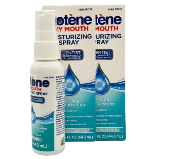 Moisturizing Dry Mouth Spray Biotenee Moisturizing Spray for Dry Mouth and Bad Breath Gentle Mint - 1.5 fl oz (Pack of 2)