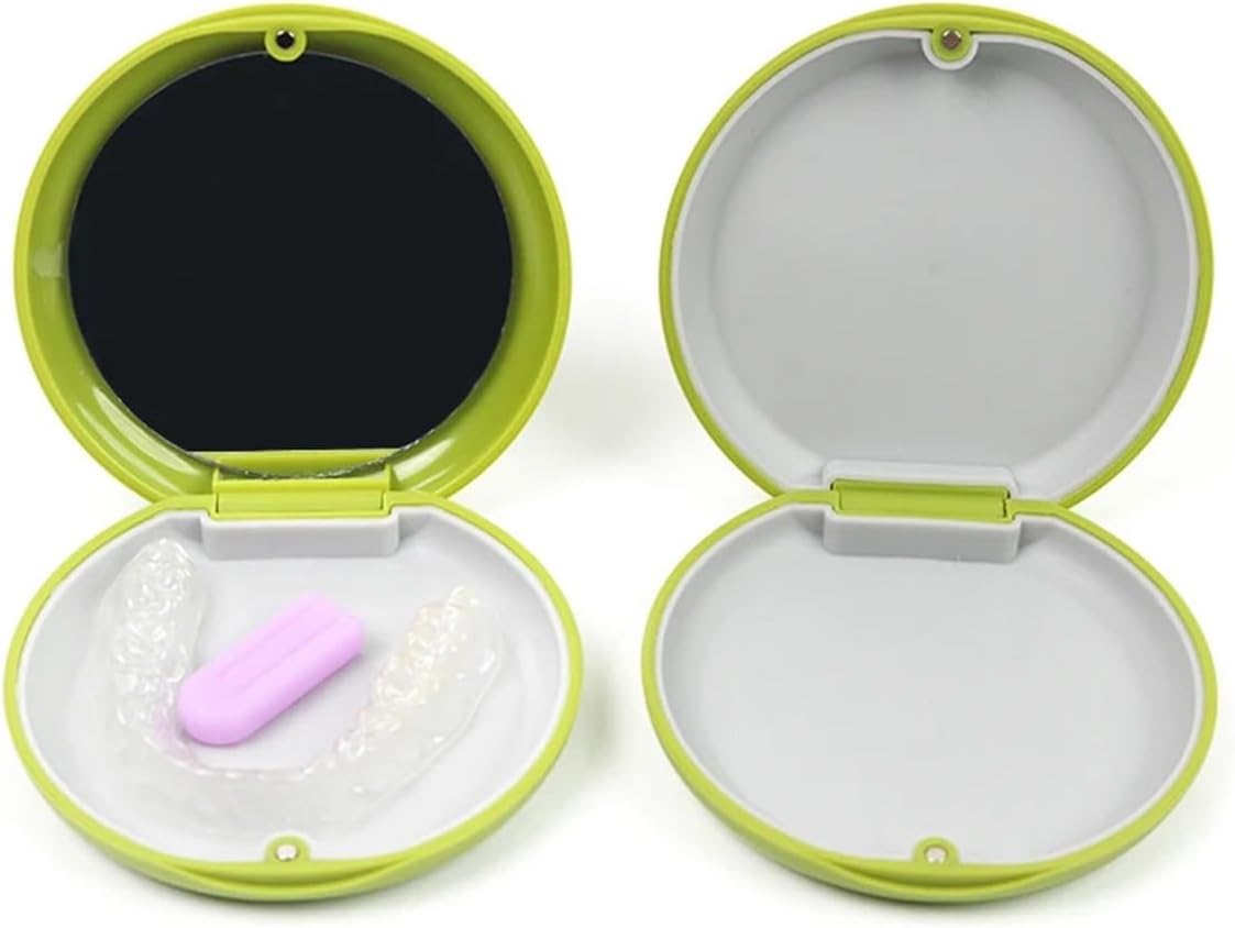 3pcs Secure Lock Denture Box, Compact Travel Container For Aligners, Retainers And False Teeth