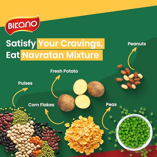 Image of Bikano Navratan Mixture | Spicy and Crunchy | Navratan namkeen | All time favourite Indian Namkeen | 400g Pack