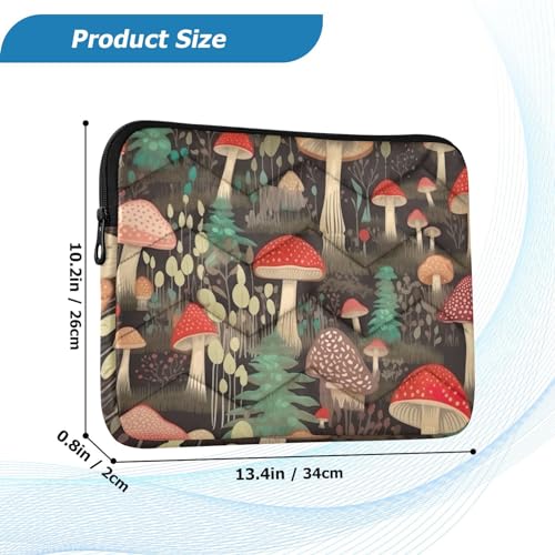 Funda para portátil 13-14 pulgadas impermeable diseño hongos miniatura 3