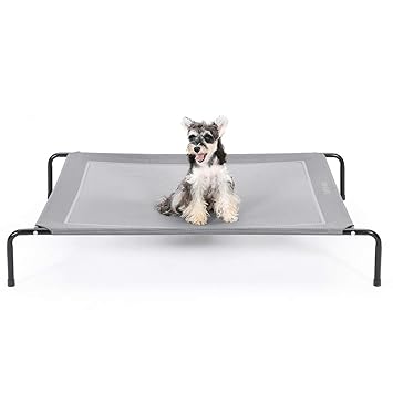 SUPERJARE Elevated Dog Bed, Portable Raised Pet Cot for Camping or Beach, Durable Frame and Mesh, Indoor or Outdoor Use