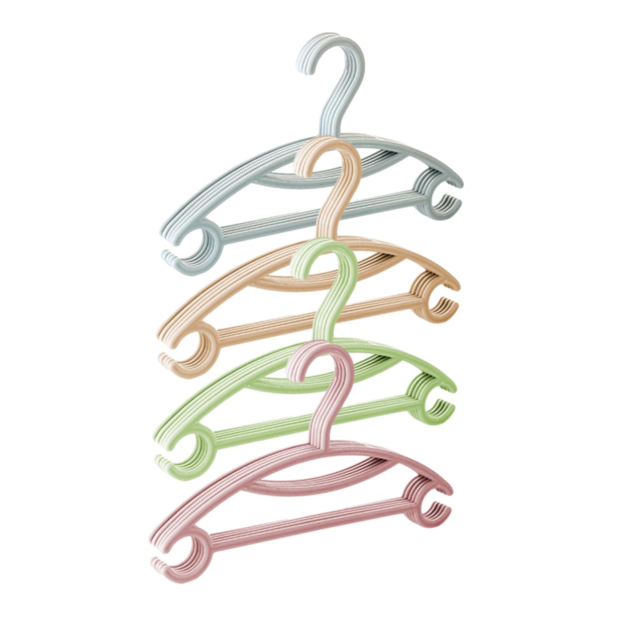 Luxshiny 20stücke Kleiderbügel für Babykleidung Stabile Haken für Kinderbekleidung rutschfeste Gepäckbügel Formschwere Kleiderbügel ohne Abdrücke für Schrankorganizer