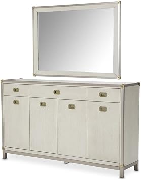 Michael Amini Menlo Station Sideboard with Mirror - Ivory