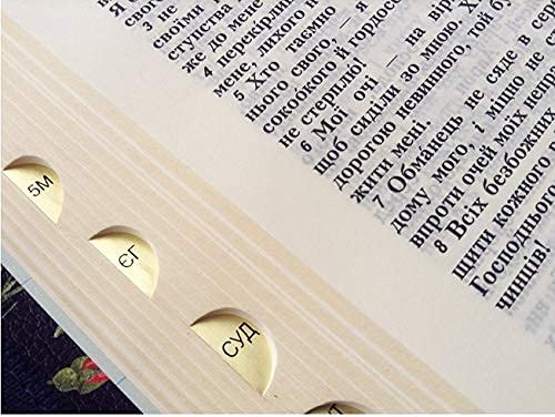 Ukrainian Language. Floral Leatherette Women’s Bible with Zipper 055Zti Mid Size 6" X 8'' / with References / Zipper, Golden Edges with Thumb Index / Color maps / Old and New Testaments / Біблія Стар      Imitation Leather – January 1, 2017