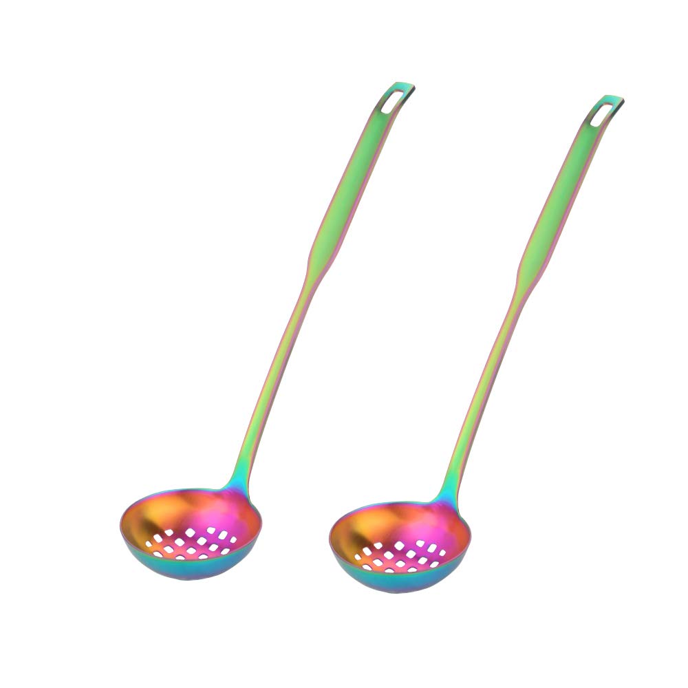 Rose Gold Soup Ladle & Colander Set - Hot Pot Utensils -20