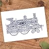 Violet Grace Personalised Steam Engine Train Word Art Print - Travel Train Spotter Railway Picture Wall Art Picture Gifts - A5, A4, A3 Poster, Prints & Framed #3
