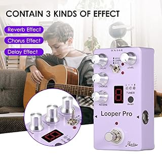 Irfora RE-05 Loop Guitar Effector Looper Tuner Mini pédale d’effet pour guitare Boîtier en métal avec effets de reverb-chorus Delay - Les Beatles, Paul McCartney, John Lennon, RIngo Starr, George Harrison Irfora RE-05 Loop Guitar Effector Looper Tuner Mini pédale d'effet pour guitare Boîtier en métal avec effets de reverb-chorus Delay – Image 5