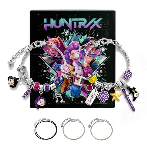 AmaAccess 2Pcs Kpop Charm Bracelet Gift Set Adjustable Cartoon DIY Bangle Jewelry for Fans Birthday Christmas (Set 1)