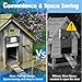 Automatic Chicken Coop Door, Solar Powered, Smart TUYA APP Controlled, 200ft WiFi Enabled, Anti Pinch, Auto Chicken Door with LCD Display, Light Sensor & Timer, 5 Modes