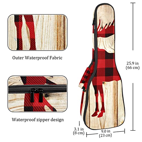 Housse de transport pour ukulélé – Motif élan de buffle sur planche en bois – Pour concert soprano ténor – 58,4 cm… - Les Beatles, Paul McCartney, John Lennon, RIngo Starr, George Harrison Housse de transport pour ukulélé - Motif élan de buffle sur planche en bois - Pour concert soprano ténor - 58,4 cm… – Image 5