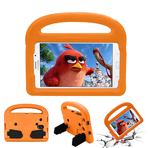 Cookk Kids 8.0 Inch Case for Samsung Galaxy Tab 4 8.0 Tablet 2014(T330), Galaxy Tab E 8.0 2016(T375/T377/T378), Galaxy Tab A 8.0 2017(T380/T385), Galaxy Tab A 8.0 2018 Case Handle (T387), Orange