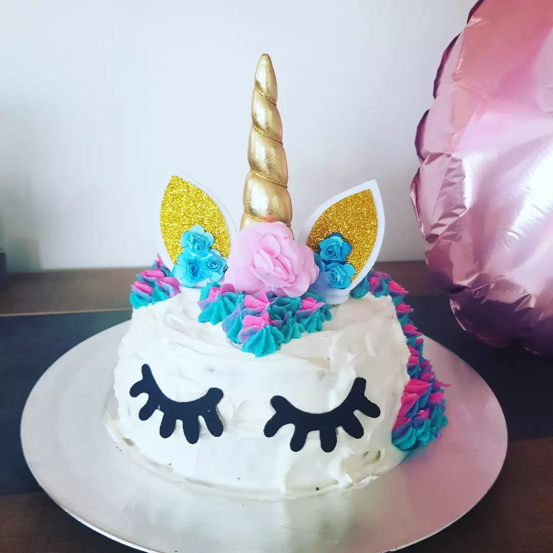 Lot De 5 Décorations Licorne Pour Gâteau - Corne, Ailes, Cils, Réutilisables, Pour Fêtes Et Anniversaires