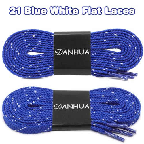 Image of Flat Shoelaces Multicolor Twill Point Thick Shoe Lace Shoestring 2 Pair