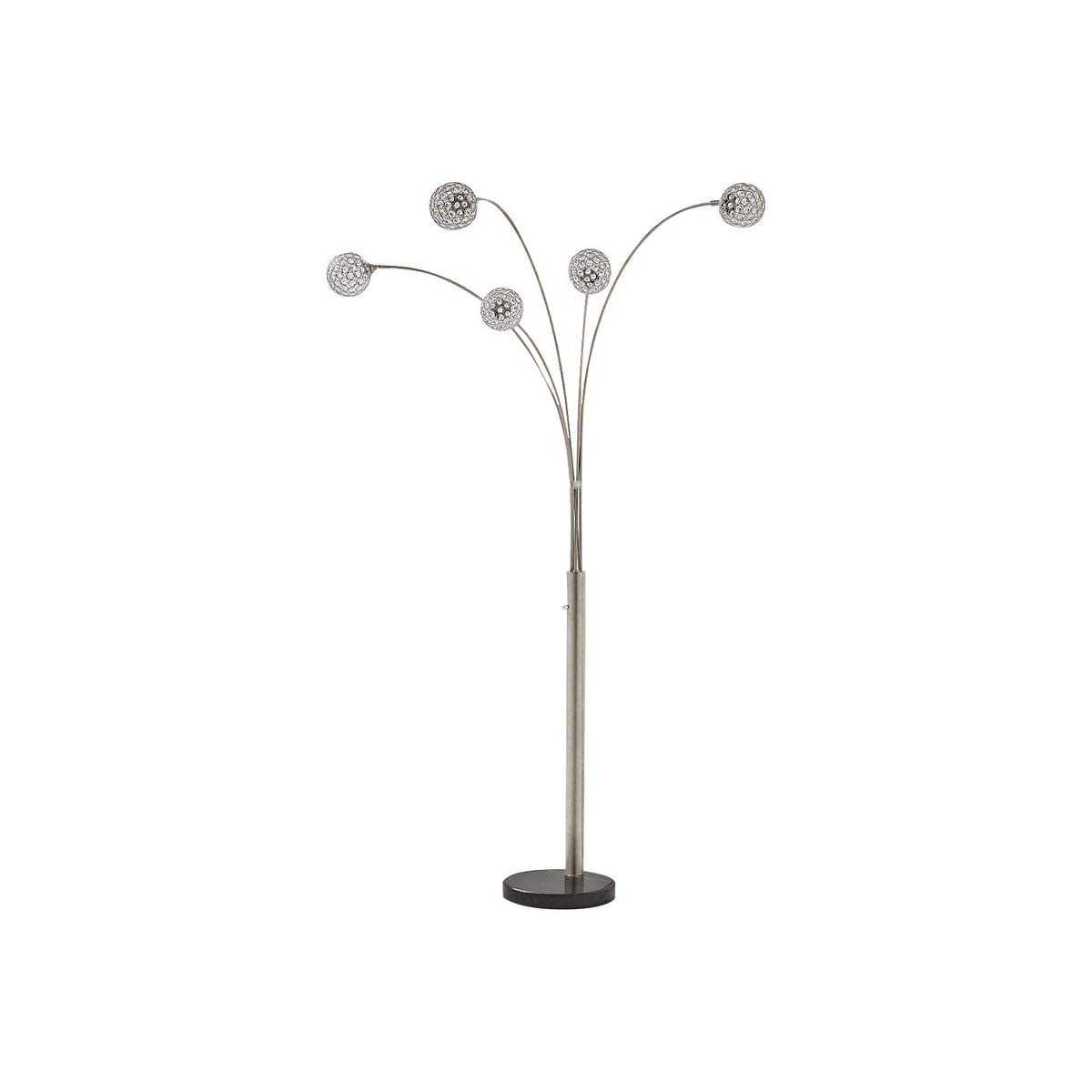 Winter Silver Finish 95 Inch Arc Floor Lamp Modern Contemporary