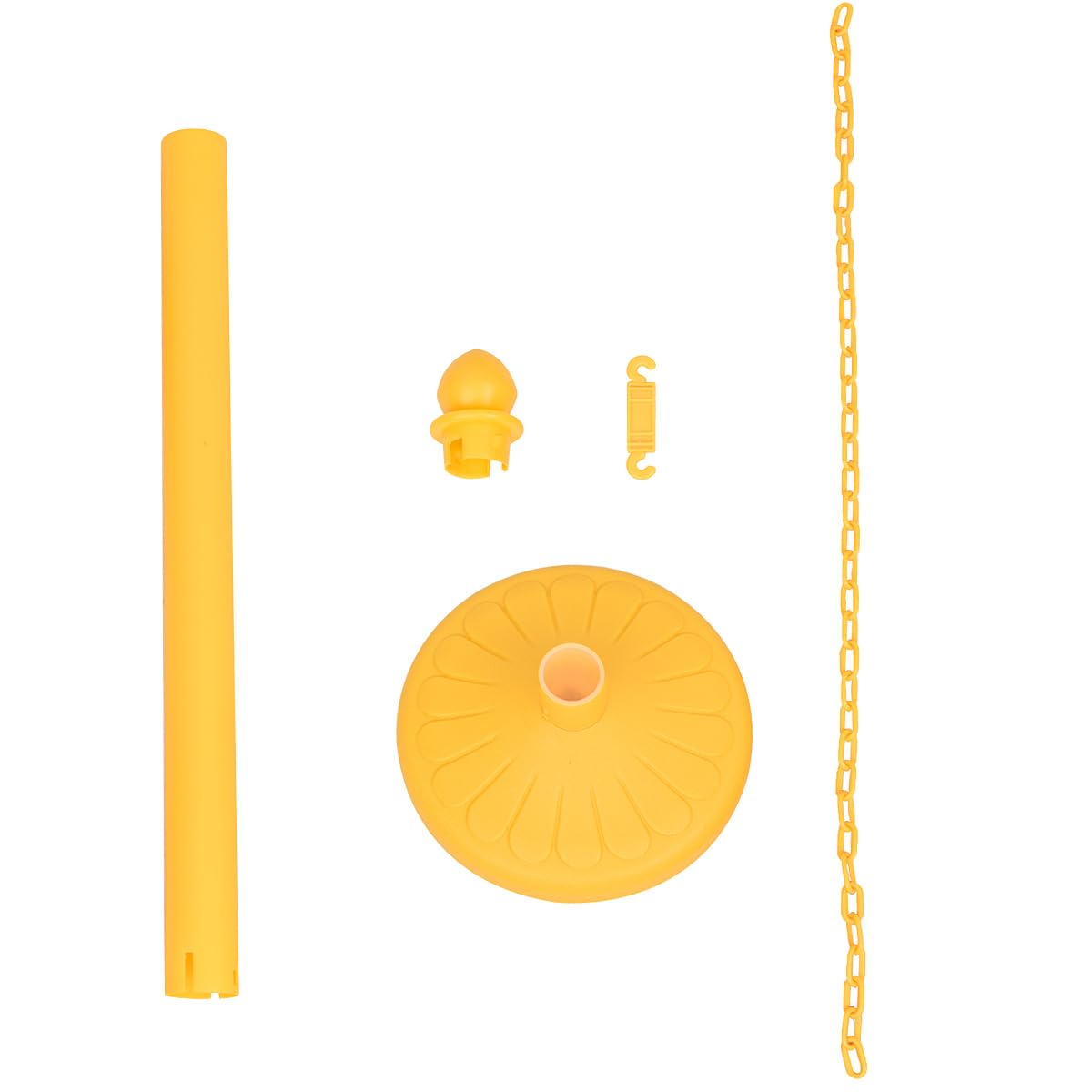 COSTWAY Set di 6 Transenne Delimita Corsie Transenne Separacode, Paletti di Delimitazione Eliminacode, Base Antiscivolo, in Plastica, Divisore di Sicurezza per Interno ed Esterno (Giallo)