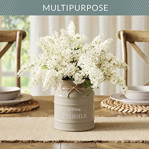 Barnyard-Designs-Ceramic-Farmhouse-Kitchen-Utensil-Holder-for-Countertop-Decorative-Kitchen-Utensil-Holder-Large-Kitchen-Utensil-Holder-for-Kitchen-Counter-Utensil-Crock-Spatula-Holder-675-Taupe