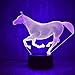 Produktbild 3D-Tier-Pferd-Nachtlicht für den Schreibtisch, optische Illusion, Lampen, 7 Farbwechsel-Lichter, LED-Tischlampe, Weihnachten, Zuhause, Liebe, Geburtstag, Kinder, Dekoration, Spielzeug, Geschenk