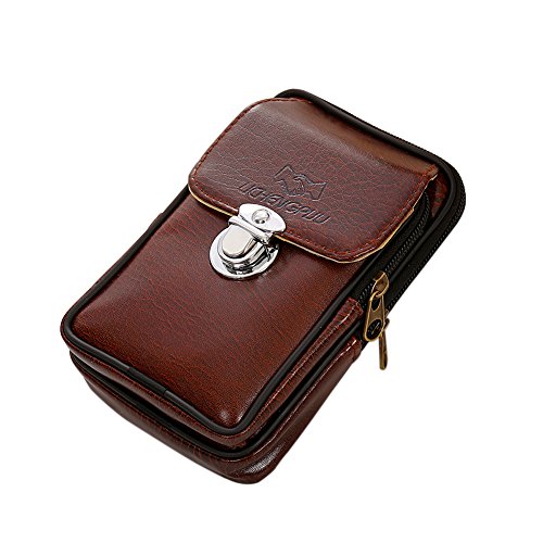 Geminimall Gemini_mall Herren-Gürteltasche aus Kunstleder, Vintage-Stil, für Laufen, Wandern, Camping, Outdoor-Aktivitäten Cover