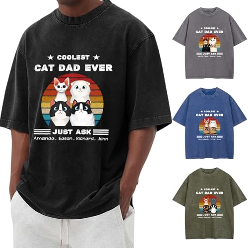 Personalized Cat Dad T-Shirt